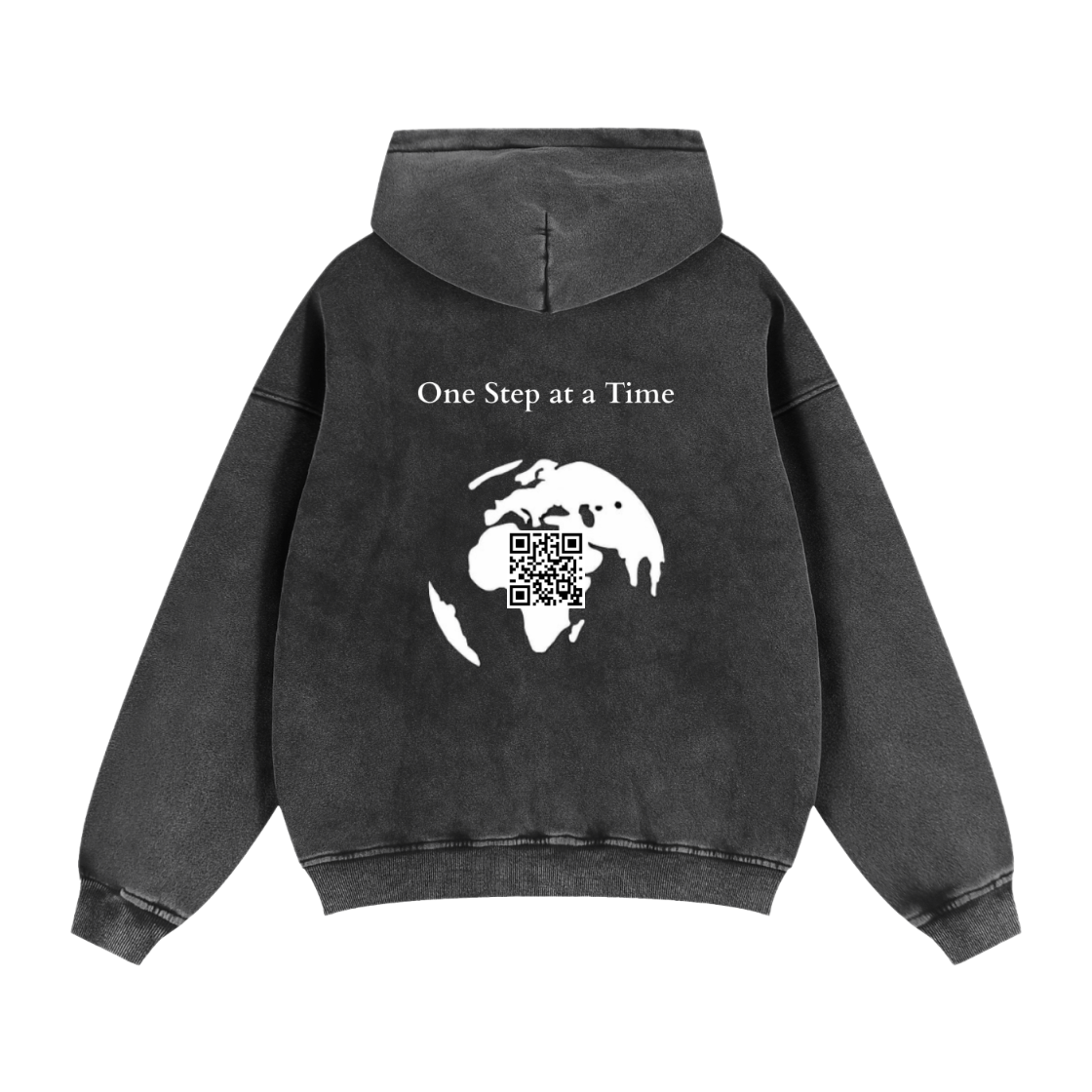 セブチホシ●CODEGRAPHY●WASHED COTTON HOODED ZIP-UP 男女兼用 Grey Boxy Zip-Up | KaizenTheWorld